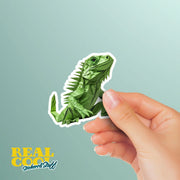Origami Iguana Sticker - Cute Iguana Sticker - Origami Iguana Decal