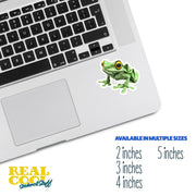 Origami Tree Frog Sticker - Cute Tree Frog Sticker - Origami Tree Frog Decal
