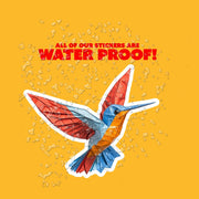 Origami Hummingbird Sticker - Cute Hummingbird Sticker - Origami Hummingbird Decal