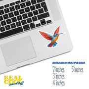 Origami Hummingbird Sticker - Cute Hummingbird Sticker - Origami Hummingbird Decal