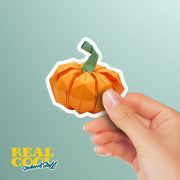 Origami Pumpkin Sticker - Cute Pumpkin Sticker - Origami Pumpkin Decal