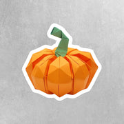 Origami Pumpkin Sticker - Cute Pumpkin Sticker - Origami Pumpkin Decal