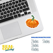 Origami Pumpkin Sticker - Cute Pumpkin Sticker - Origami Pumpkin Decal
