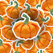 Origami Pumpkin Sticker - Cute Pumpkin Sticker - Origami Pumpkin Decal