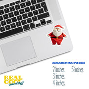 Origami Santa Claus Sticker - Cute Santa Sticker - Origami Santa Claus Decal - Christmas Sticker