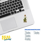Cactus In A Bottle Sticker - Cactus Sticker - Cactus Decal
