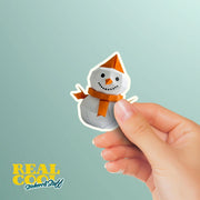Origami Snowman Sticker - Cute Snowman Sticker - Origami Snowman Decal
