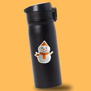 Origami Snowman Sticker - Cute Snowman Sticker - Origami Snowman Decal