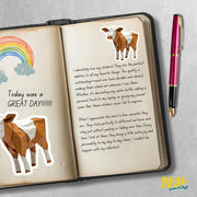 Origami Cow Sticker - Cute Cow Sticker - Origami Cow Decal