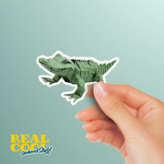 Origami Alligator Sticker - Cute Gator Sticker - Origami Alligator Decal