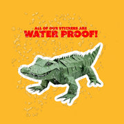 Origami Alligator Sticker - Cute Gator Sticker - Origami Alligator Decal