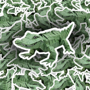 Origami Alligator Sticker - Cute Gator Sticker - Origami Alligator Decal