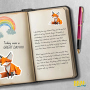 Origami Fox Sticker - Cute Fox Sticker - Origami Fox Decal