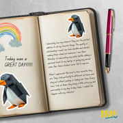 Origami Penguin Sticker - Cute Penguin Sticker - Origami Penguin Decal