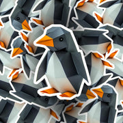 Origami Penguin Sticker - Cute Penguin Sticker - Origami Penguin Decal