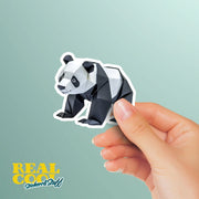 Origami Panda Bear Sticker - Cute Panda Sticker - Origami Panda Bear Decal