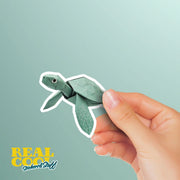 Origami Sea Turtle Sticker - Cute Sea Turtle Sticker - Origami Sea Turtle Decal