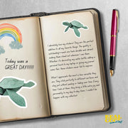Origami Sea Turtle Sticker - Cute Sea Turtle Sticker - Origami Sea Turtle Decal