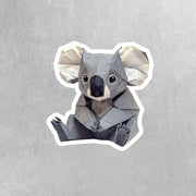 Origami Koala Bear Sticker - Cute Koala Bear Sticker - Origami Koala Bear Decal