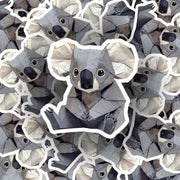 Origami Koala Bear Sticker - Cute Koala Bear Sticker - Origami Koala Bear Decal