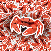 Origami Crab Sticker - Cute Crab Sticker - Origami Crab Decal