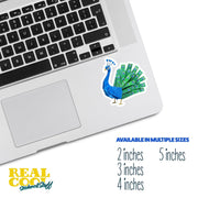 Origami Peacock Sticker - Cute Peacock Sticker - Origami Peacock Decal