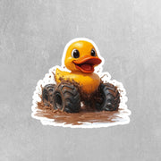 Four Wheel Drive Rubber Duck Sticker - Ducked Sticker - Monster Truck Duck Sticker