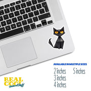 Origami Black Cat Sticker - Cute Black Cat Sticker - Origami Black Cat Decal