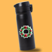 Origami Christmas Wreath Sticker - Cute Christmas Wreath Sticker - Origami Christmas Wreath Decal