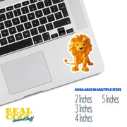 Origami Lion Sticker - Cute Lion Sticker - Origami Lion Decal