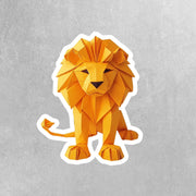 Origami Lion Sticker - Cute Lion Sticker - Origami Lion Decal