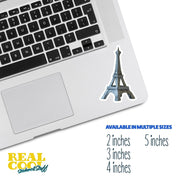 Origami Eiffel Tower Sticker - Cute Eiffel Tower Sticker - Origami Eiffel Tower Decal