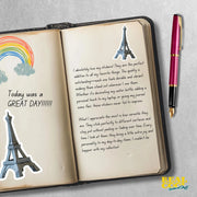 Origami Eiffel Tower Sticker - Cute Eiffel Tower Sticker - Origami Eiffel Tower Decal