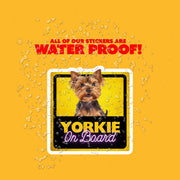 Yorkie On Board Sticker - Funny Yorkie Sticker - Yorkie Car Sticker