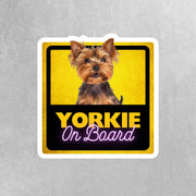 Yorkie On Board Sticker - Funny Yorkie Sticker - Yorkie Car Sticker