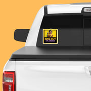 Bird Guy On Board Sticker - Funny Bird Guy Sticker - Bird Guy Car Sticker