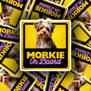Morkie On Board Sticker - Funny Morkie Sticker - Morkie Car Sticker