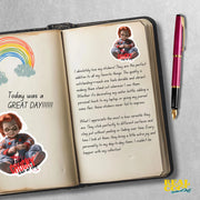 Chucky Sticker - It's a Chucky Kind Of Day, Weatherproof Vinyl Decal for Laptops, Halloween Gifts for Horror Fans