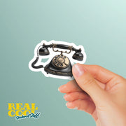 Vintage Telephone Sticker - Old Fashioned Phone Sticker - Phone Decal - Junk Journal Stickers