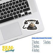 Vintage Telephone Sticker - Old Fashioned Phone Sticker - Phone Decal - Junk Journal Stickers