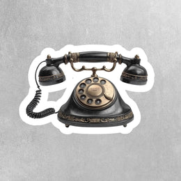 Vintage Telephone Sticker - Old Fashioned Phone Sticker - Phone Decal - Junk Journal Stickers
