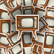 Vintage TV Sticker - Old Fashioned Television Sticker - TV Decal - Junk Journal Stickers