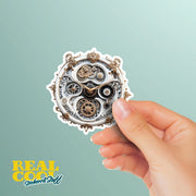 Steampunk Clock Face Sticker - Steampunk Clock Decal - Funky Clock Sticker