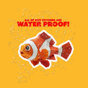 Origami Clown Fish Sticker - Cute Clown Fish Sticker - Origami Clown Fish Decal
