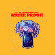 Flower Bouquet Sticker - Cosmic Theme Flower Sticker - Mason Jar Flowers Sticker