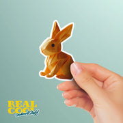 Origami Bunny Sticker - Cute Bunny Sticker - Origami Bunny Decal