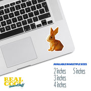 Origami Bunny Sticker - Cute Bunny Sticker - Origami Bunny Decal