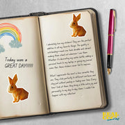 Origami Bunny Sticker - Cute Bunny Sticker - Origami Bunny Decal