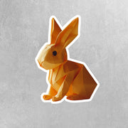 Origami Bunny Sticker - Cute Bunny Sticker - Origami Bunny Decal