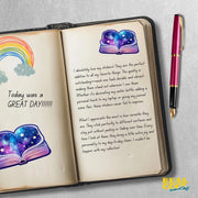 Book Sticker - Cosmic Theme Book Sticker - Reader Sticker